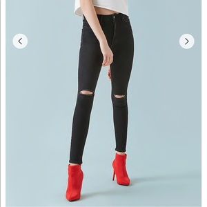 Forever 21 High Rise Skinny - Black